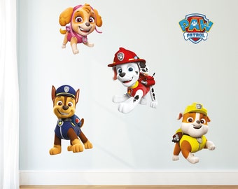 Paw Patrol Wall Sticker - 4 Characters Wall Decal Set