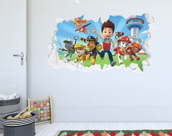 Paw Patrol Wall Sticker - Group With Ryder Broken Wall Decal