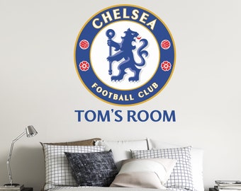 Chelsea Football Club - Crest & Personalised Name Wall Mural