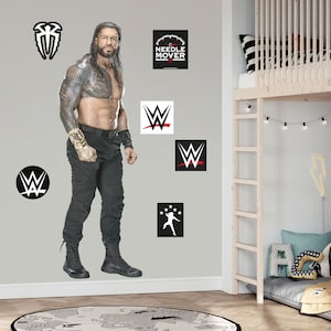 WWE - Roman Reigns brottare dekal + bonus väggklistermärke set