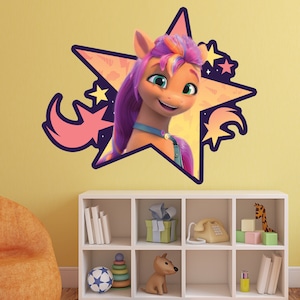 My Little Pony Wall Sticker - A New Generation Sunny Jumping Through Wall Decal Kids Art