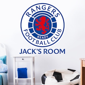 Rangers Football Club Personalised Crest Wall Sticker Football Art