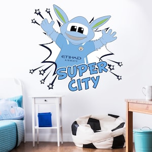 Manchester City Wall Sticker Moonchester Super City Wall Sticker Decal Set image 1