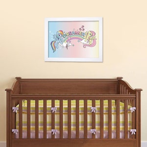 My Little Pony Print - Dreamer Rainbow Print Kids Wall Art Pony Decor