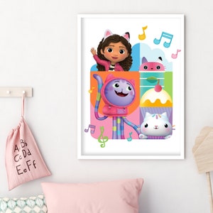 Gabby&#39;s Dollhouse Print - Music Colour Blocks Poster Kids Wall Art