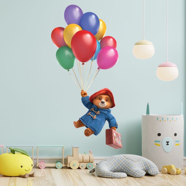 Paddington TV Wall Sticker - Bunch of Balloons Wall Decal Kids Art