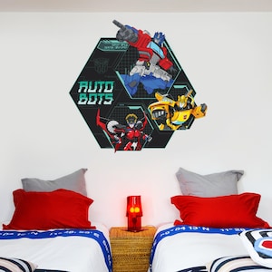 Transformers Autobots Graphic Wall Sticker Decal Art Vinyl Mural Kids Bedroom