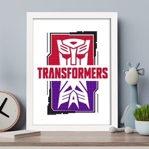 Transformers Print - Transformers Logo Wall Art Poster
