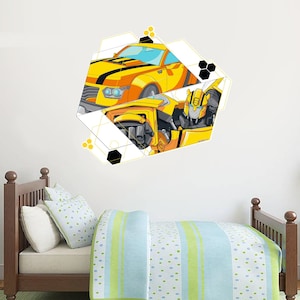 Transformers Bumblebee Graphic Wall Sticker Set Decal Art Vinyl Mural Kids
