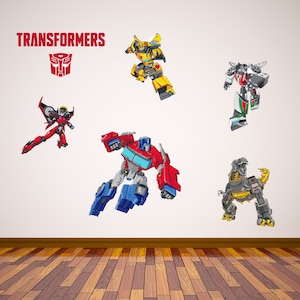 Transformers Autobots Wall Sticker Set Decal Art Vinyl Mural Kids Bedroom