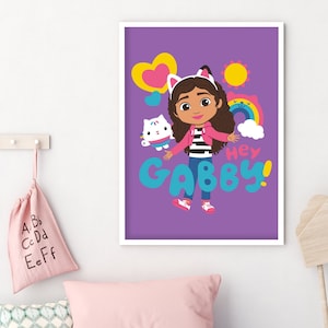 Gabby&#39;s Dollhouse Print - Hey Gabby Poster Kids Wall Art
