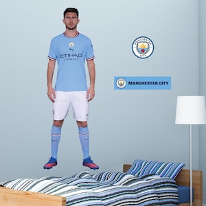 Official Manchester City Wall Sticker - Aymeric Laporte 22/23 Player Wall Decal