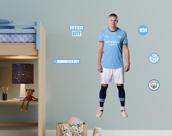 Official Manchester City Wall Sticker - Erling Haaland 24/25 Player Wall Decal