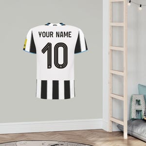 Newcastle United Football Club - Personalised 25-26 Shirt Wall Sticker image 1