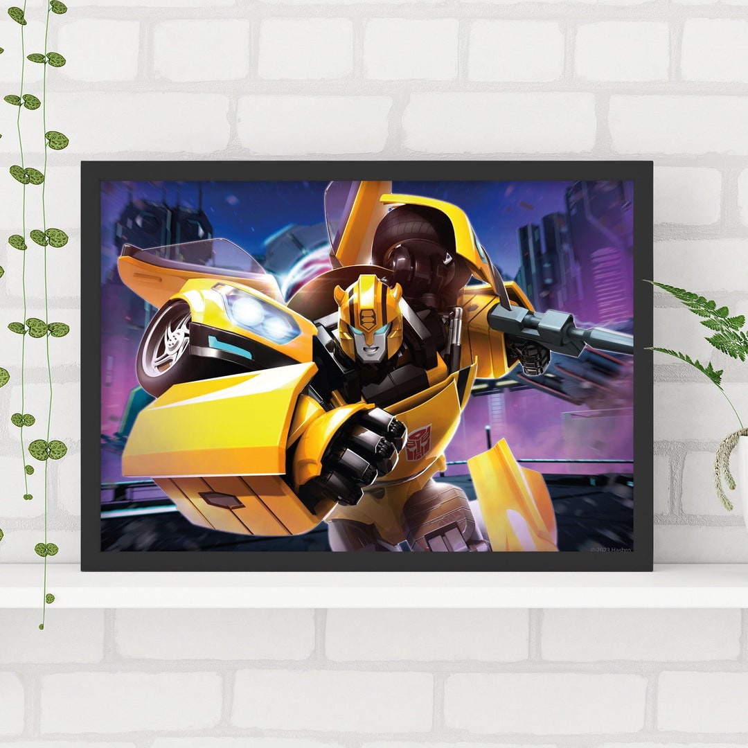 Transformers Print - Transformers Bumblebee Night Time City Wall Art ...