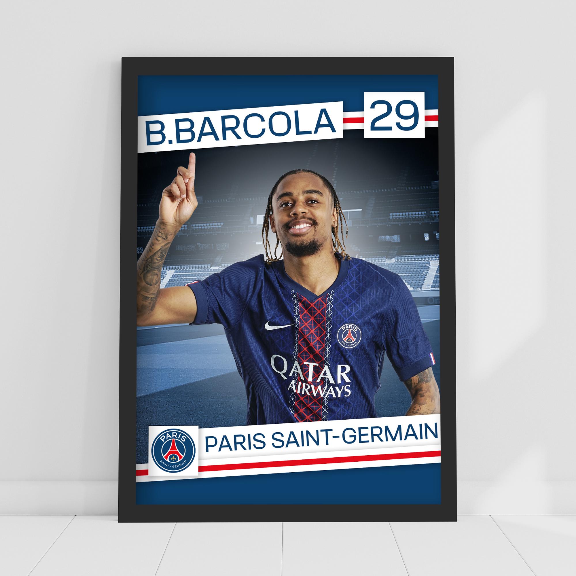 パリ・サンジェルマン ポスター パリ・サンジェルマン プリント - Barcola 25-26 プレーヤー PSG