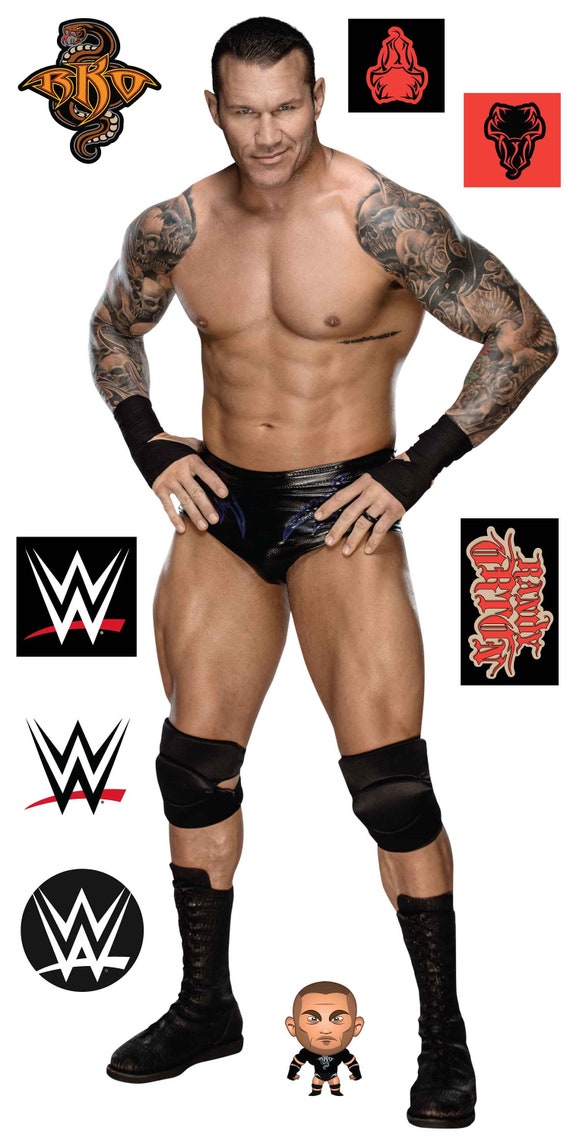 WWE - Randy Orton Wrestler Decal + Bonus Wall Sticker Set