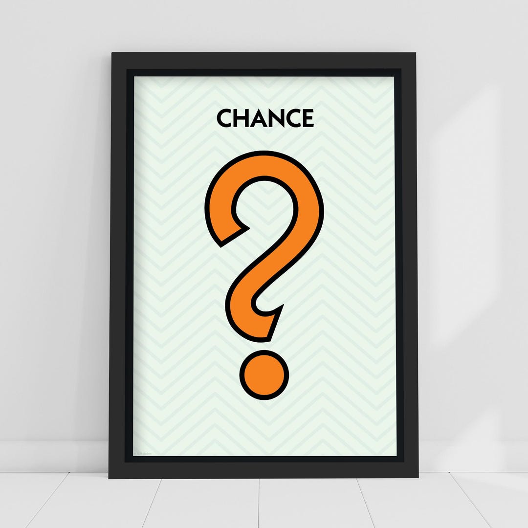 Monopoly Print – Chance Card Poster Wall Art - Etsy