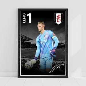 Fulham FC Print - Leno 24/25 Player Poster Football Wall Art