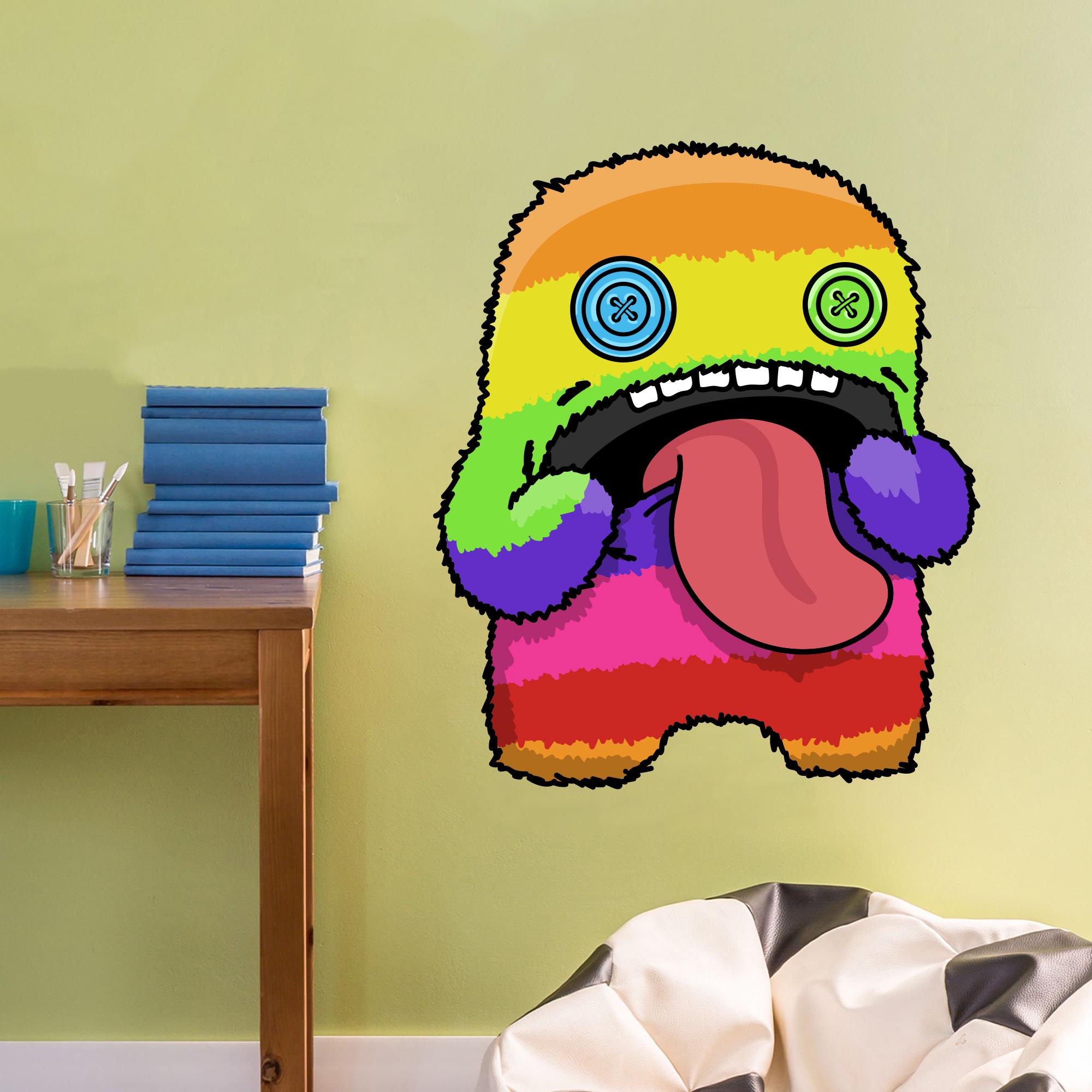 Fuggler Sticker Fuggler Wall Sticker - Oogah Boogah Rainbow Decal Wall Art - Etsy