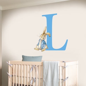 Peter Rabbit Letter & Name Wall Sticker - Officially Licensed Artwork ...