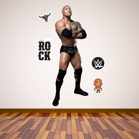 WWE The Rock Wrestler Decal 27 Bonus Wall Sticker Set - Etsy 日本