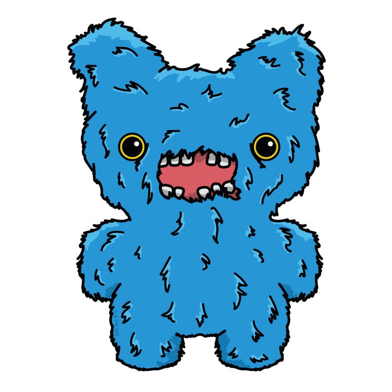 Fuggler Sticker Fuggler Wall Sticker - Blue Screech Decal Wall Art - Etsy