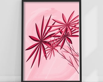 Pink Print - Pink Flowers Poster Wall Art
