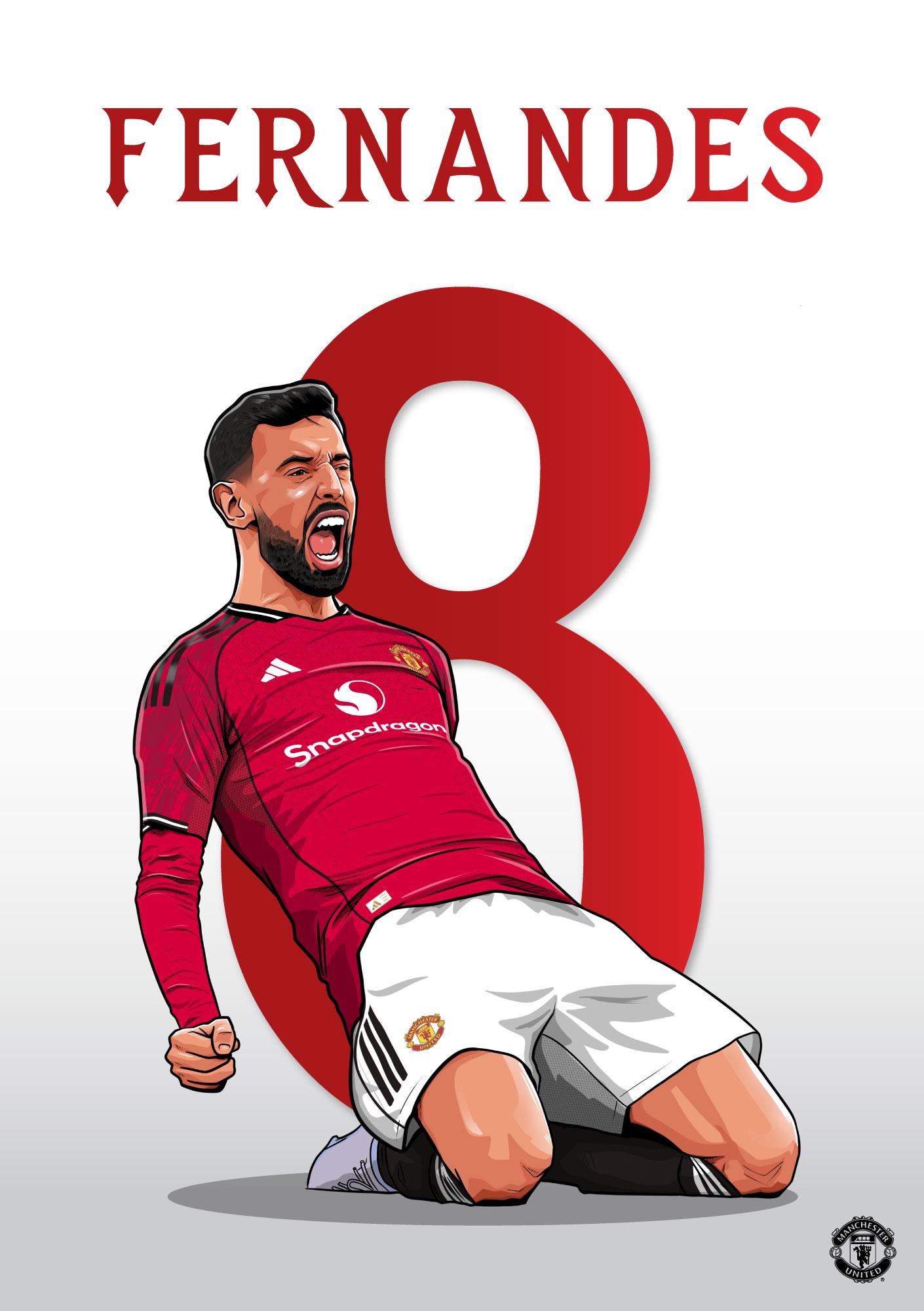 マンチェスター・ユナイテッドFCプリント - ブルーノ・フェルナンデス