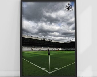 Newcastle United FC Print - Stadium From Corner Flag Poster Football Wall Art