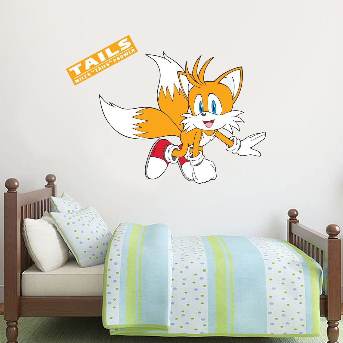 Sonic the Hedgehog Wall Sticker Tails Etsy