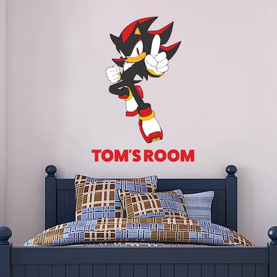 Sonic The Hedgehog Wall Sticker Shadow Personalised Name