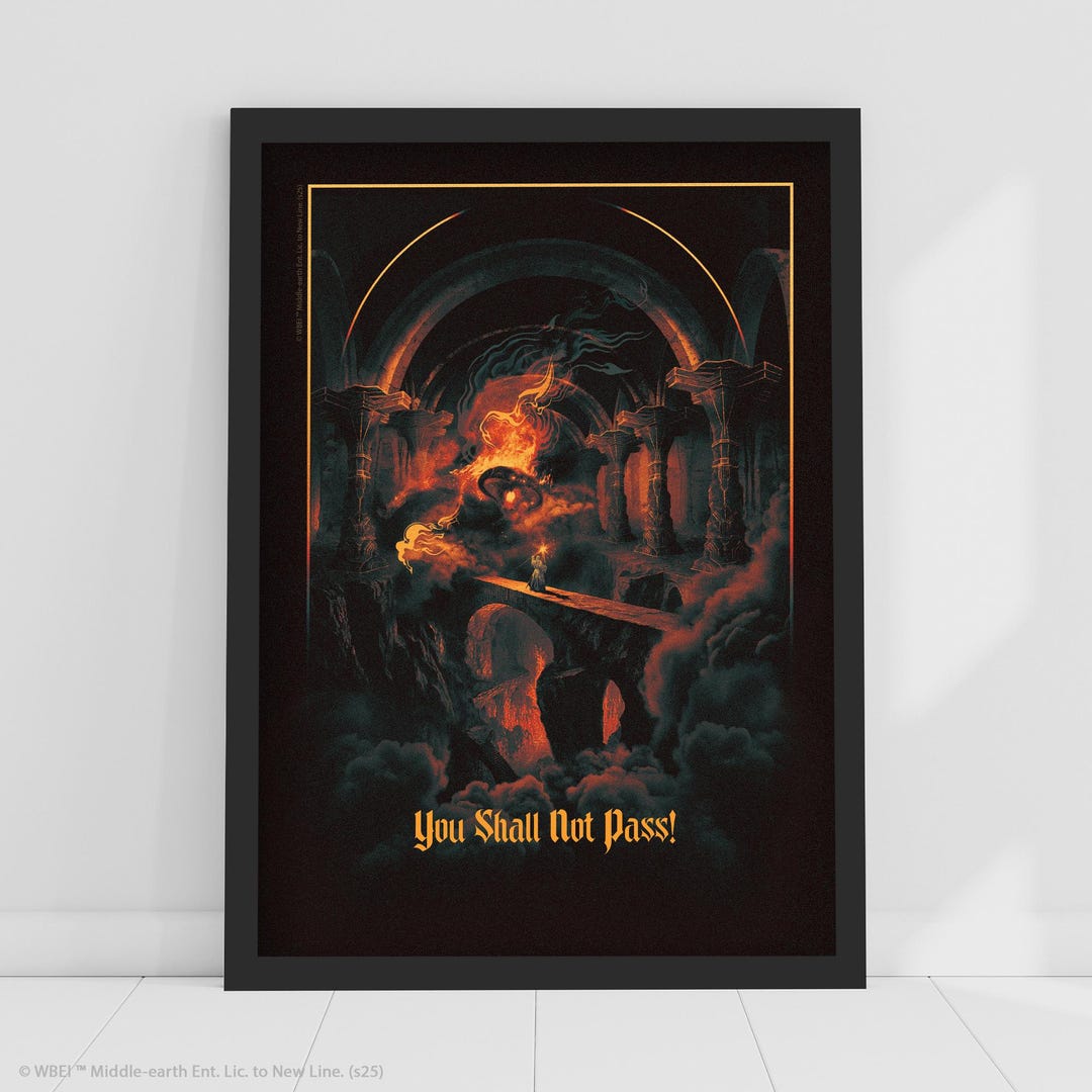 The Lord of the Rings™ Print – You Shall Not Pass Scene Poster Wall Art ...
