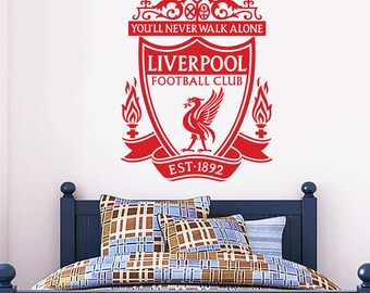 Liverpool Football Club - One Colour Crest Wall Decal + LFC Wall Sticker Set