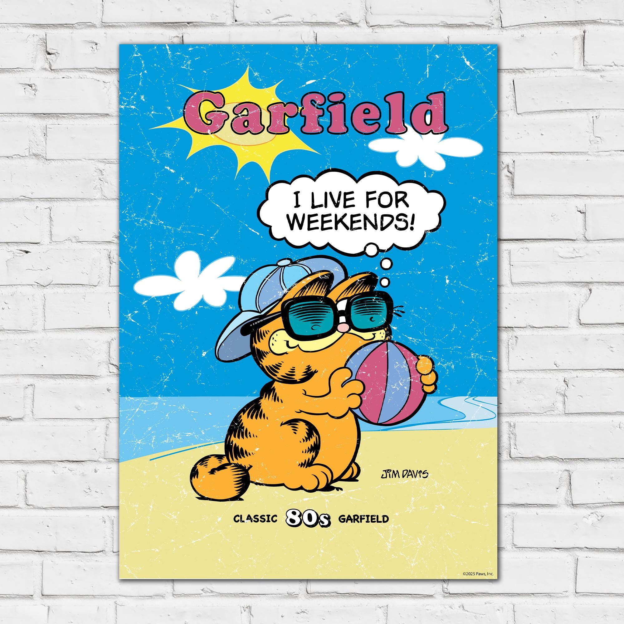 Garfield Print – I Live for Weekends Poster Wall Art - Etsy