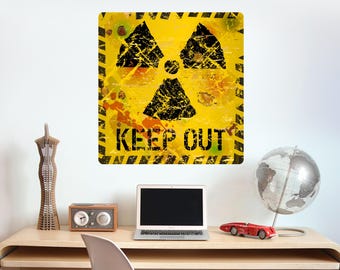 Warning Sign Wall Sticker - Keep Out Decal Wall Art