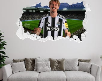 Newcastle United Football Club - Woltemade 25/26 Broken Wall Sticker