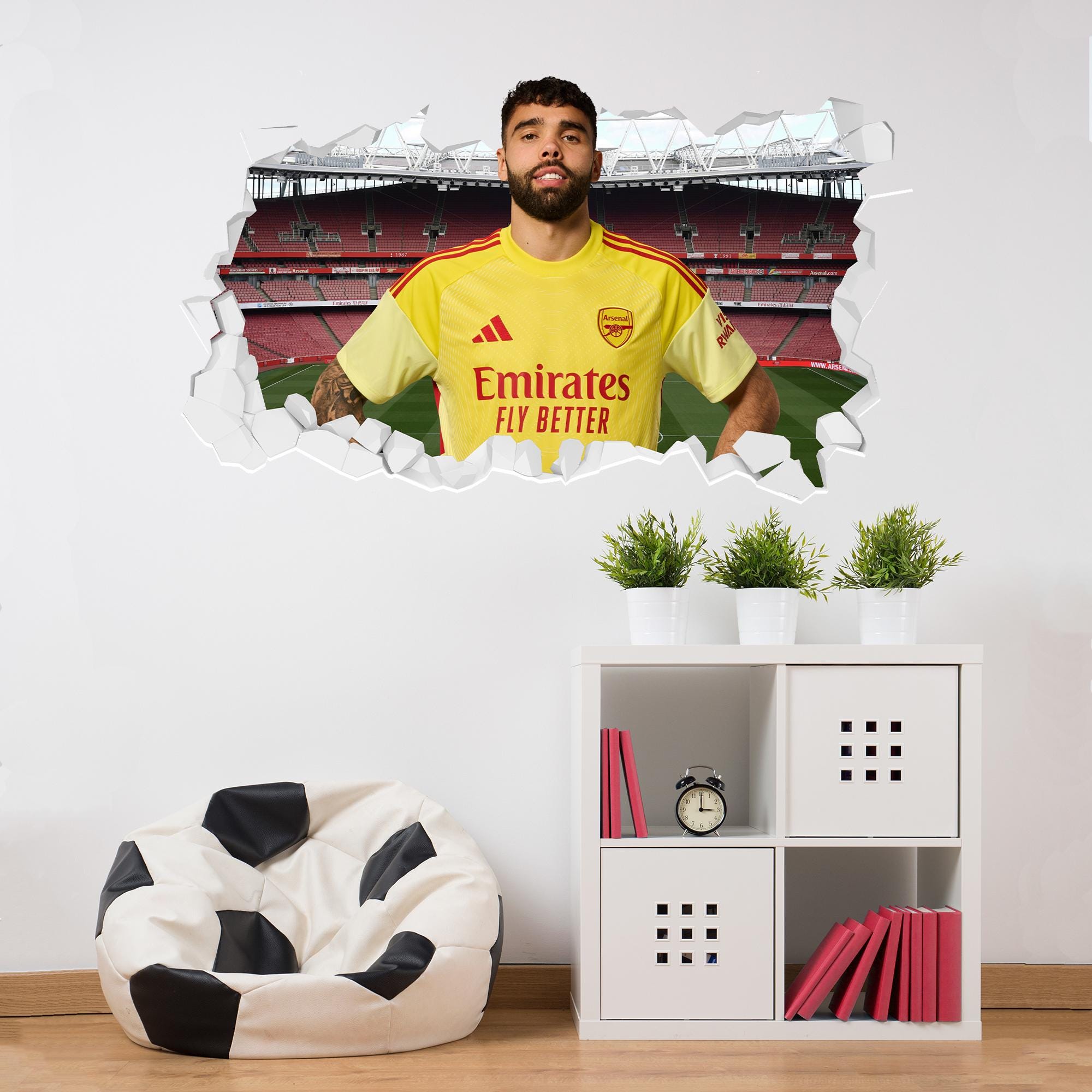 アーセナルFC ウォールステッカー - ラヤ 25/26 ブロークンウォール