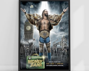 WWE Print - Dinero en el banco Seth Rollins Cartel Wrestling Wall Art