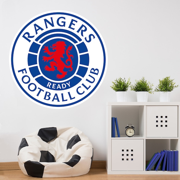 Rangers Football Club Crest Wall Sticker + Decal Set Football Art