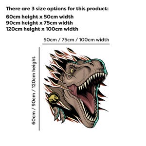 Jurassic World Camp Cretaceous Wall Sticker - T-rex Ripping Through ...