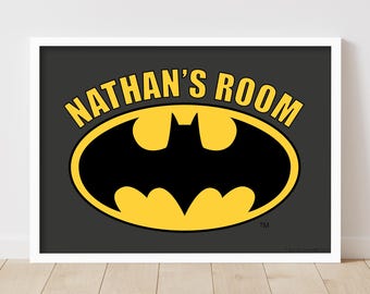Batman™ Print – Logo Personalised Poster DC Superhero Art