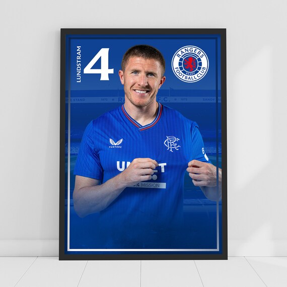 Rangers Football Club John Lundstram Player Print Football Art Etsy
