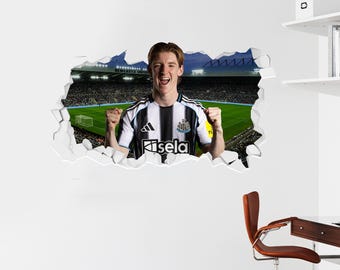 Newcastle United Football Club - Gordon 25/26 Broken Wall Sticker