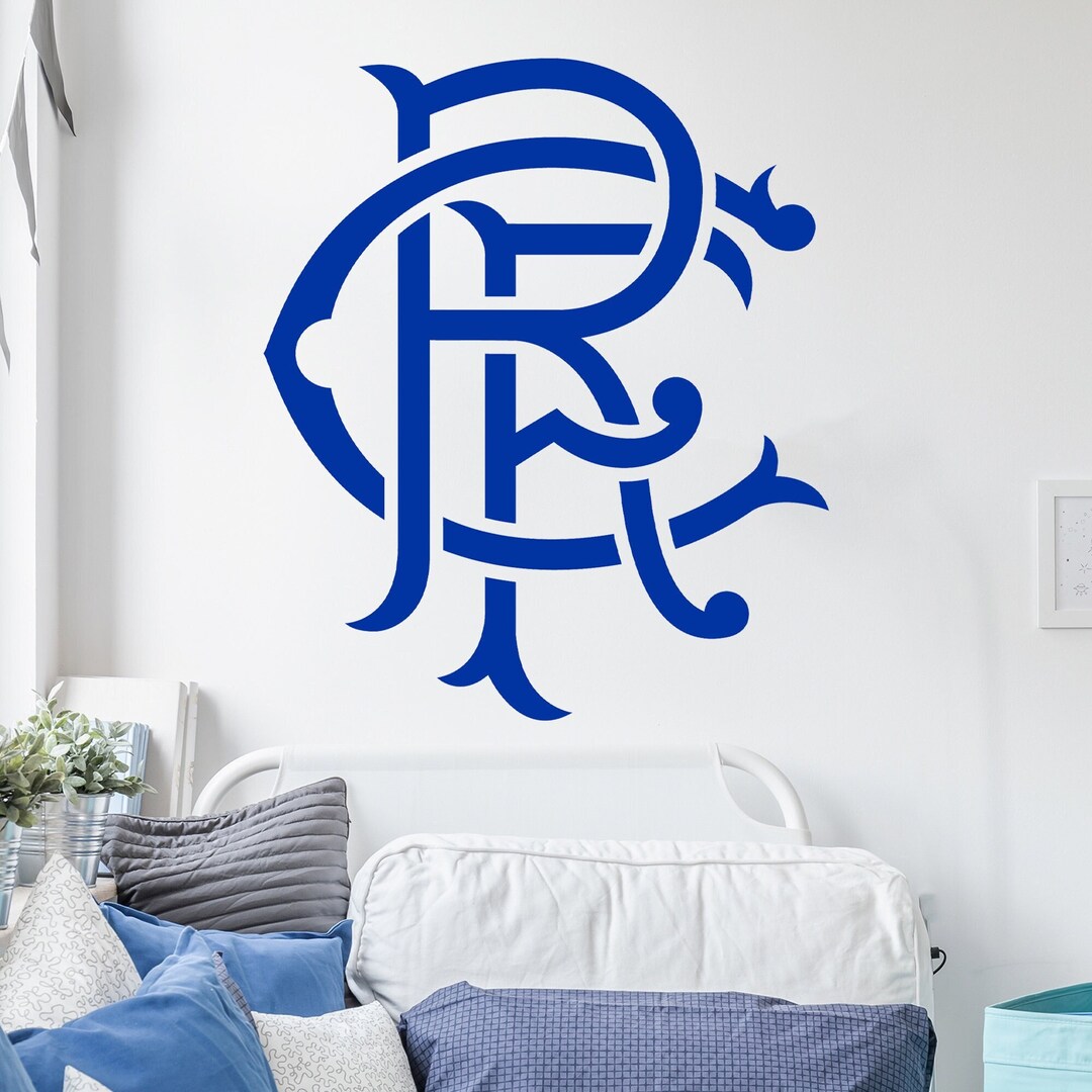 Rangers Football Club Scroll Crest Wall Sticker Decal Set Football Art