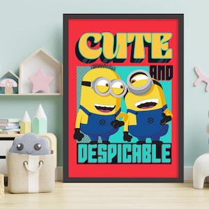 Despicable Me 4 Print - Cute and Despicable Minions Poster Art