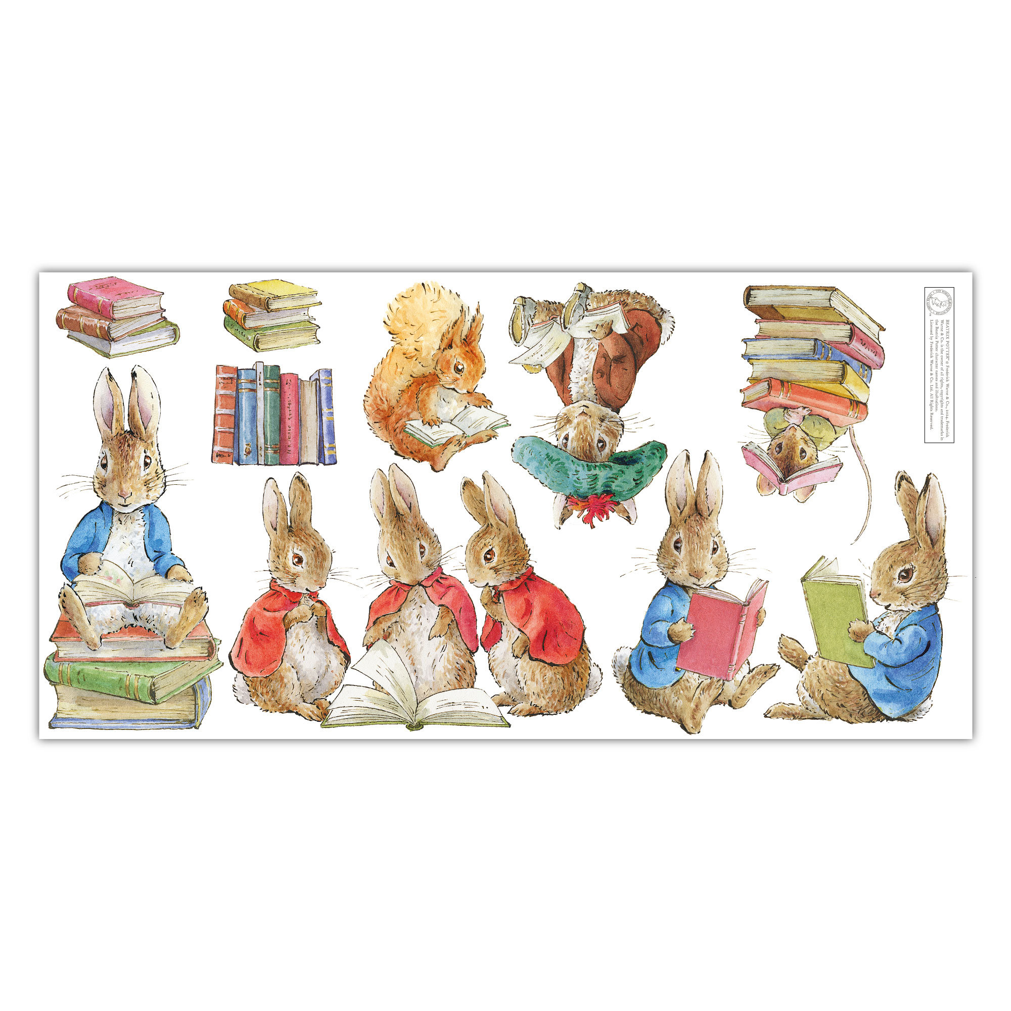 25 Wallies Beatrix Potter Peter Bunny Rabbit Characters Wall Stickers Decal New