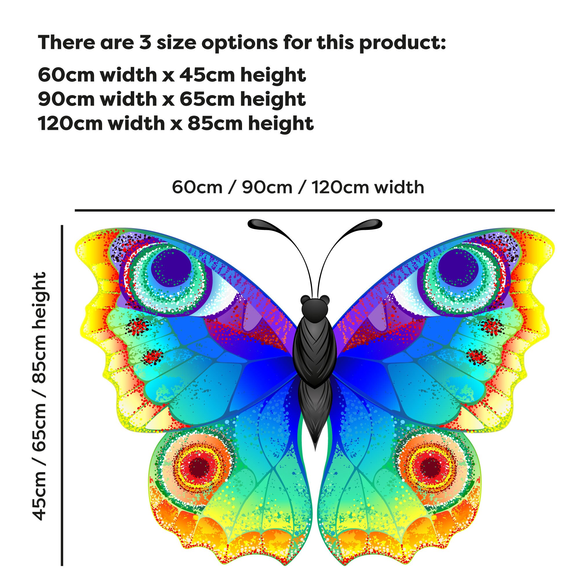 Insect Rainbow Sticker Rainbow Wall Sticker - Rainbow Butterfly Wall Decal Art - Etsy