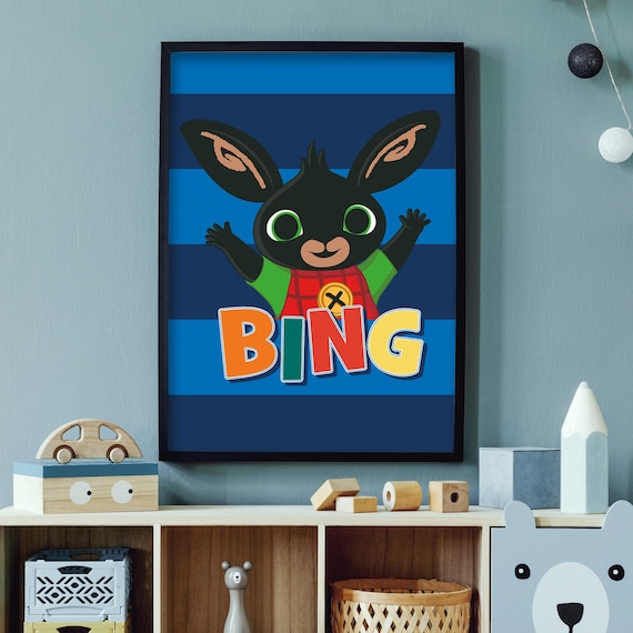 Bing Print - Bing Blue Stripes Poster Wall Art - Etsy