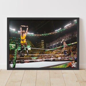 WWE Print - MITB Liv-Morgan und Raquel Rodriguez Win Poster Wrestling Wall Art